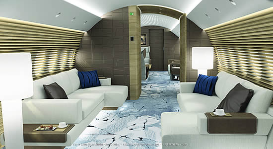 A new vision for corporate jet cabins